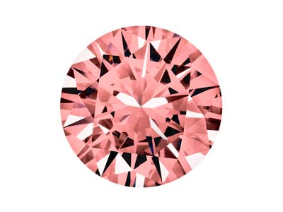 Preciosa Cubic Zirconia, The Alpha Round Brillant, 1mm, Rhodolit