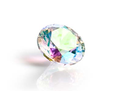 Preciosa Cubic Zirconia, The Alpha Round Brillant, 2 mm, Aurora Borealis - Standard Bild - 2