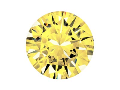Preciosa Cubic Zirconia, The Alpha Round Brillant, 2 mm, Gold - Standard Bild - 1