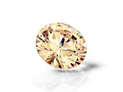 Preciosa Cubic Zirconia, The Alpha Round Brillant, 2,5 mm, Champagnerfarben - Standard Bild - 3