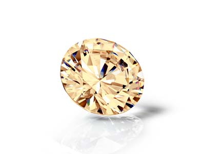 Preciosa Cubic Zirconia, The Alpha Round Brillant, 3 mm, Champagnerfarben - Standard Bild - 3