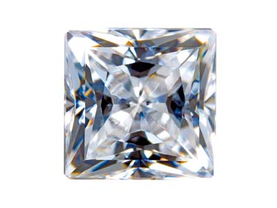 Preciosa Cubic Zirconia, Square Princess, 3 X 3mm, Wei