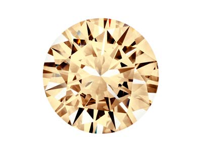 Preciosa Cubic Zirconia, The Alpha Round Brillant, 3,5 mm, Champagnerfarben - Standard Bild - 1