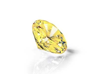 Preciosa Cubic Zirconia, The Alpha Round Brillant, 3,5 mm, Gold - Standard Bild - 2