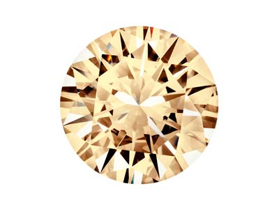 Preciosa Cubic Zirconia, The Alpha Round Brillant, 4 mm, Champagnerfarben - Standard Bild - 1