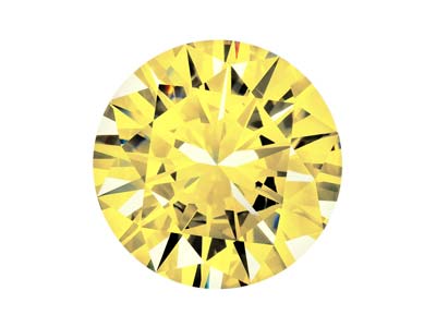 Preciosa Cubic Zirconia, The Alpha Round Brillant, 4 mm, Gold - Standard Bild - 1