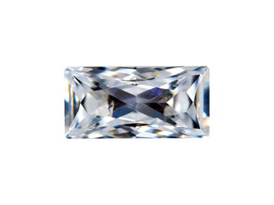 Preciosa Cubic Zirconia, Baguette Princess, 5 X 2,5mm, Wei