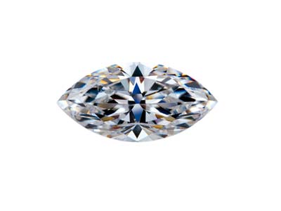 Zirkoniumoxid, Marquise, 5 X 2,50 Mm, Wei, Preciosa