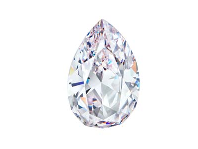 Zirkoniumoxid, Birne, 6 X 4 Mm, Weiß, Preciosa - Standard Bild - 2