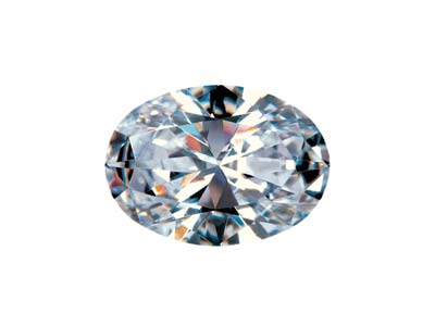 Zirkoniumoxid, Oval, 6 X 4 Mm, Wei, Preciosa