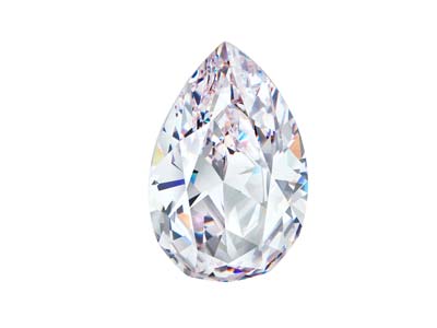 Zirkoniumoxid, Tropfen, 7 X 5 Mm, Weiß, Preciosa - Standard Bild - 2
