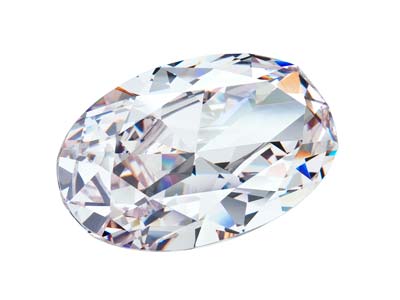 Preciosa Cubic Zirconia, Ovaler Diamant, 7 X 5 mm, Weiß - Standard Bild - 2