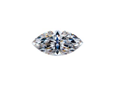 Preciosa Cubic Zirconia, Marquise Diamant, 8 X 4 mm, Weiß - Standard Bild - 1