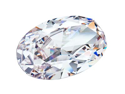 Zirkoniumoxid, Oval, 8 X 6 Mm, Weiß, Preciosa - Standard Bild - 2