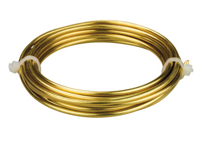 Messingdraht Mit Anlaufschutz 2,50 Mm, Artistic Wire Von Beadalon, 1,50 M Rolle - Standard Bild - 2