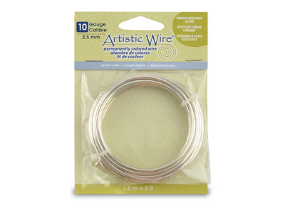 Versilberter Kupferdraht 2,50 MM Artisticwire Von Beadalon, 1,50 M Rolle