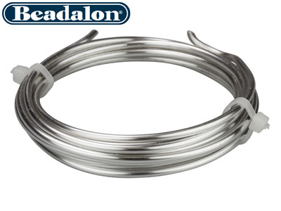 Versilberter Kupferdraht 2,50 MM Artisticwire Von Beadalon, 1,50 M Rolle - Standard Bild - 2