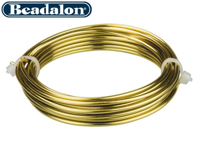 Beadalon Artistic Wire, Drahtstärke 12 Awg , Anlaufbeständig, 3,1 m, Messing - Standard Bild - 2