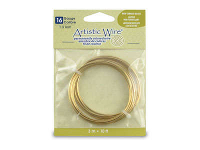 Messingdraht Mit Anlaufschutz 1,30 Mm, Artistic Wire Von Beadalon, 3,10 M Spule