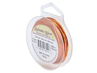 Beadalon Artistic Wire, Drahtstärke 18 Awg ,  9,1 m, Natur - Standard Bild - 1