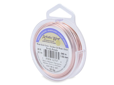 Rosa Versilberter Kupferdraht 1,02 Mm, Artistic Wire Von Beadalon, 6,10 M Spule