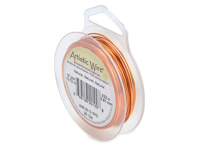 Beadalon Artistic Wire, Drahtstärke 20 Awg ,  13,7 m, Naturfarben - Standard Bild - 1