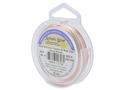 Ros{ Versilberter Kupferdraht 0,81 Mm, Artistic Wire Von Beadalon, 7,60 M Spule - Standard Bild - 1