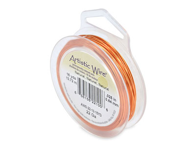 Beadalon Artistic Wire, Drahtstärke 22 Awg ,  13,7 m, Naturfarben - Standard Bild - 1