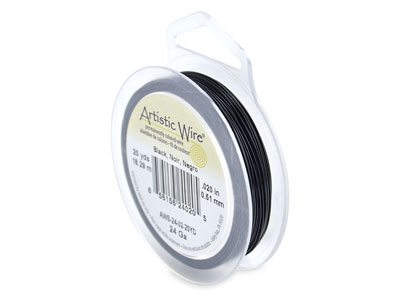 Schwarzer Kupferdraht 0,51 Mm, Artistic Wire Von Beadalon, Spule 18,20meter - Standard Bild - 1