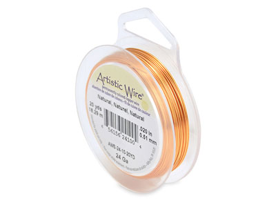 Naturfarbener Kupferdraht 0,51 Mm, Artistic Wire Von Beadalon, Spule 18,20 Meter - Standard Bild - 1