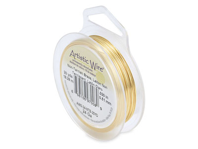 Messingdraht Mit Anlaufschutz 0,51 Mm, Artistic Wire Von Beadalon, 18,20 Meter Spule