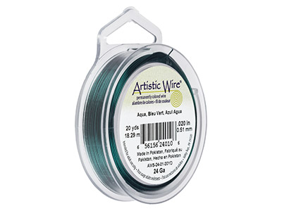 Blaugrüner Kupferdraht 0,51 Mm, Artistic Wire Von Beadalon, Spule 18,20 Meter