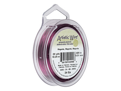 Beadalon Artistic Wire 24 Gauge Magenta 18.2m