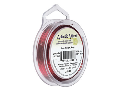 Beadalon Artistic Wire 24 Gauge Red 18.2m - Standard Bild - 1