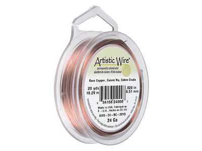 Blanker Kupferdraht 0,51 Mm, Artistic Wire Von Beadalon, 18,20 M Spule