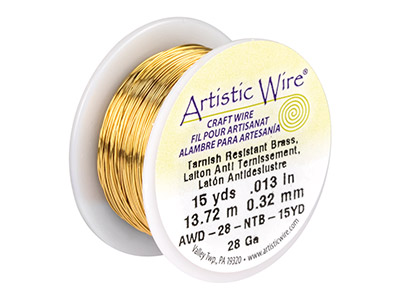 Beadalon Artistic Wire 28 Gauge Tarnish Resistant Brass 13.7m - Standard Bild - 1