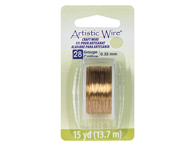 Beadalon Artistic Wire 28 Gauge Tarnish Resistant Brass 13.7m - Standard Bild - 3