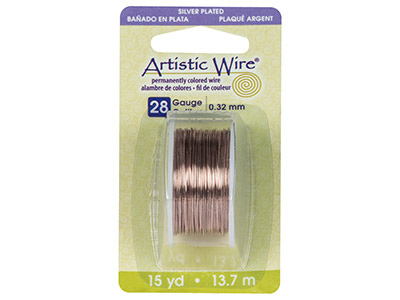 Rosa Versilberter Draht 0,32 Mm, Artistic Wire Von Beadalon, 13,70 M Spule - Standard Bild - 3