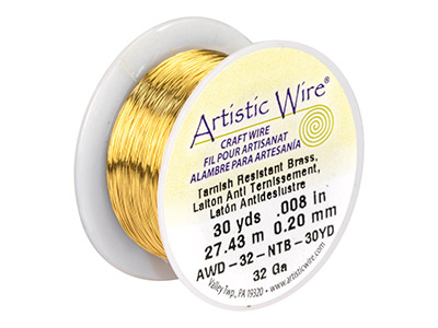 Messingdraht Mit Anlaufschutz 0,20 Mm, Artistic Wire Von Beadalon, 27,40 M Spule