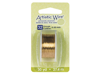 Beadalon Artistic Wire 32 Gauge Tarnish Resistant Brass 27.4m - Standard Bild - 3