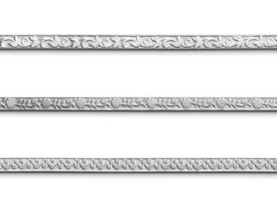 Beadalon Artistic Wire, Flach, Blume, 4,6 mm X 0,58 mm, AnlaufbestÄndiges Silber - Standard Bild - 2