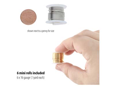 Kupferdraht Halbhart Anlaufgeschützt 1,25 Mm, Farbvielfalt, 6 Spulen À0,90 M - Standard Bild - 4
