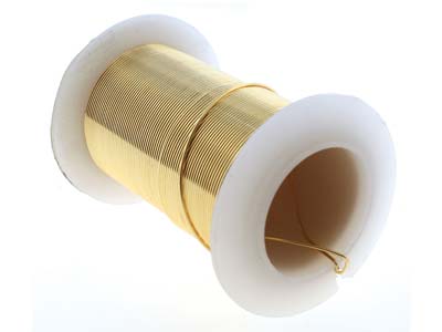 Wire Elements, 22 Gauge, Gold Colour, Tarnish Resistant, Medium Temper, 20yd/18.29m - Standard Bild - 4