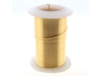 Kupferdraht Halbhart Mit Anlaufschutz Vergoldet, 0,43 Mm, 27,40 M Spule - Standard Bild - 3