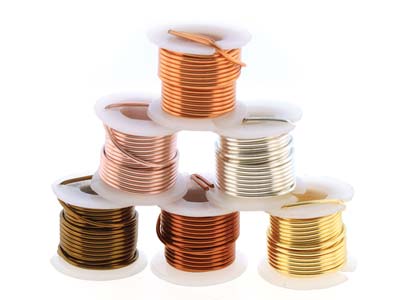 Kupferdrahtfil Halbhart Anlaufgeschützt 0,43 Mm, Farbassortiment, 6 Spulen À 5,48 M - Standard Bild - 5