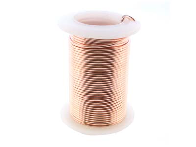Halbharter 1 MM Kupferdraht Mit Anlaufschutz In Ros{gold, 9,10 M Spule - Standard Bild - 3