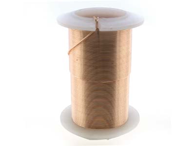Halbhart Kupferdraht Mit Anlaufschutz In Ros{gold, 0,80 Mm, 13,70 M Spule - Standard Bild - 3