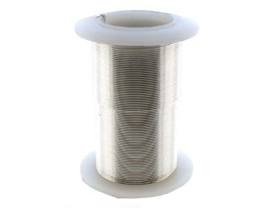 Kupferdraht, Halbhart, Anlaufbeständig Versilbert, 0,60 Mm, Spule Von 18,30 M - Standard Bild - 3