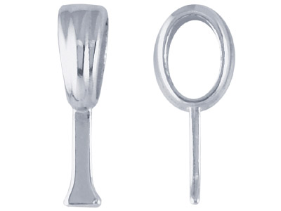 Geriffelte Anhängerschlaufe Für Anhänger 6 X 4mm, Silber 925