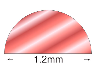 Kupferdraht In D-form, Halbhart, 1,2 mm x 3 m - Standard Bild - 2